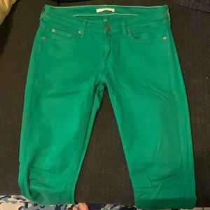 7 for all mankind size 29 skinny denim Emerald green